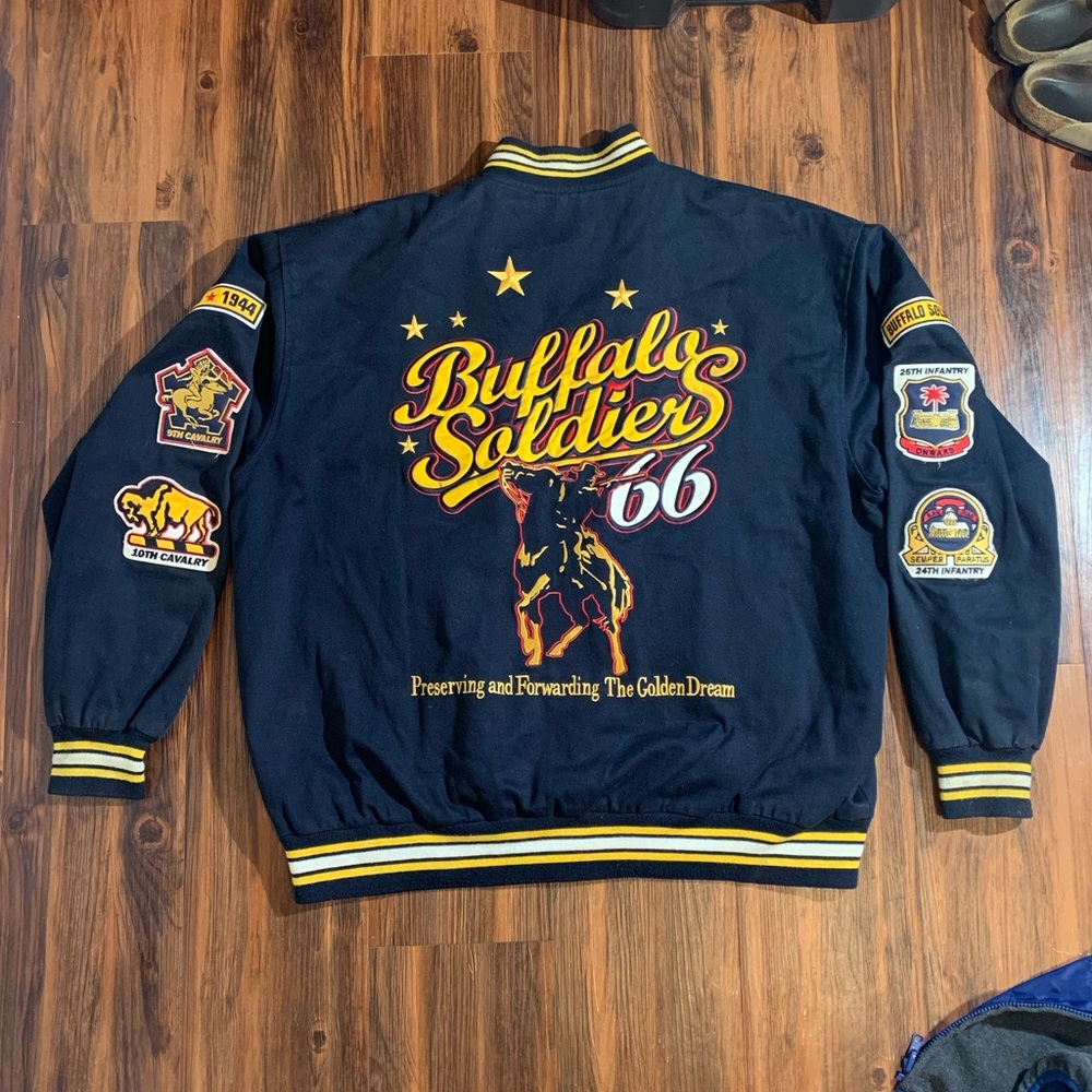 vintage buffalo indians letterman jacket